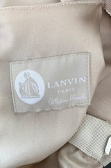 Prettiest 2012 Lanvin by Alber Elbaz Nude & Blush Silk Trained Wedding Dress w Beaded Detail
