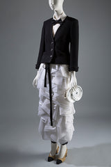 Fall 2015 Chanel by Karl Lagerfeld Brasserie Gabrielle Runway Look 89 Black Tweed Jacket