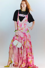 Outstanding Resort 2023 Versace by Donetella Versace Look 18 Tribute to Spring 2004 Pink Dress