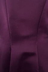 Fall 2002 Oscar de la Renta Runway Look 50 Purple Silk Dress w Hand Applied Patchwork