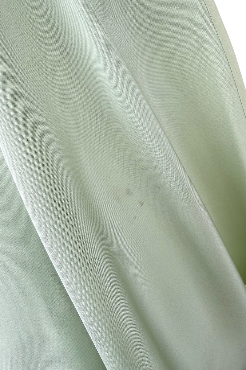 Rare Spring 1978 Philippe Venet the Haute Couture Runwau Sample Pale Mint Silk One Shoulder Dress