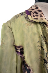 Fall 2004 Roberto Cavalli Runway Look 31 Multiple Prints & Layered Silk Chiffon Great Coat Jacket