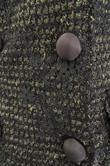 Extraordinary Rare Fall 2016 Dolce & Gabbana Alta Moda Couture Gold Tweed & Lace Covered Jacket & Skirt Suit Set