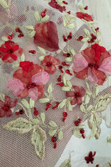 Prettiest Spring 2000 Original Valentino Runway Look 84 Embroidered Camisole, Jacket & Silk Skirt Set