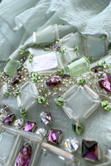 Spectacular Cruise 2009 Christian Dior by John Galliano Soft Pastel Blue-Green Ruffle Dress w Beading