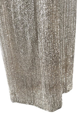 Extraordinary Fall 1975 John Anthony Couture Ivory Silver Hand Beaded Runway Sample Dress