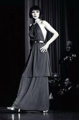 Well Documented Fall 1975 Yves Saint Laurent Brown Silk Jersey w Gold Strap Backless Dress