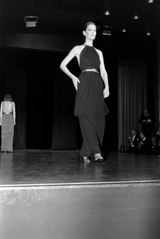Well Documented Fall 1975 Yves Saint Laurent Brown Silk Jersey w Gold Strap Backless Dress