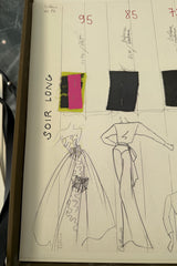 Spring 1986 Yves Saint Laurent Numbered Haute Couture Strapless Black Handmade Lace Dress