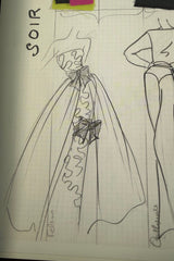 Spring 1986 Yves Saint Laurent Numbered Haute Couture Strapless Black Handmade Lace Dress