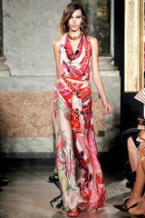 Amazing Spring 2012 Emilio Pucci by Peter Dundas Runway Look 12 Pucci Print Silk Top & Skirt Set