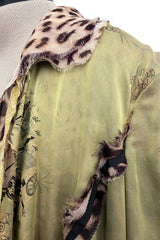 Fall 2004 Roberto Cavalli Runway Look 31 Multiple Prints & Layered Silk Chiffon Great Coat Jacket
