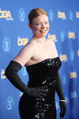 Fantastic 1980s Bob Mackie Strapless Glossy Black Sequin Stretch Dress w Back Kick Skirt