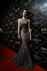 Spring 2012 Alexander McQueen by Sarah Burton Black Lace Dress w Fabulously Full Lower Skirting