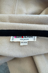 Well Documented Fall 1976 Yves Saint Laurent Hooded Cape w Braided Edges & Tassel Details