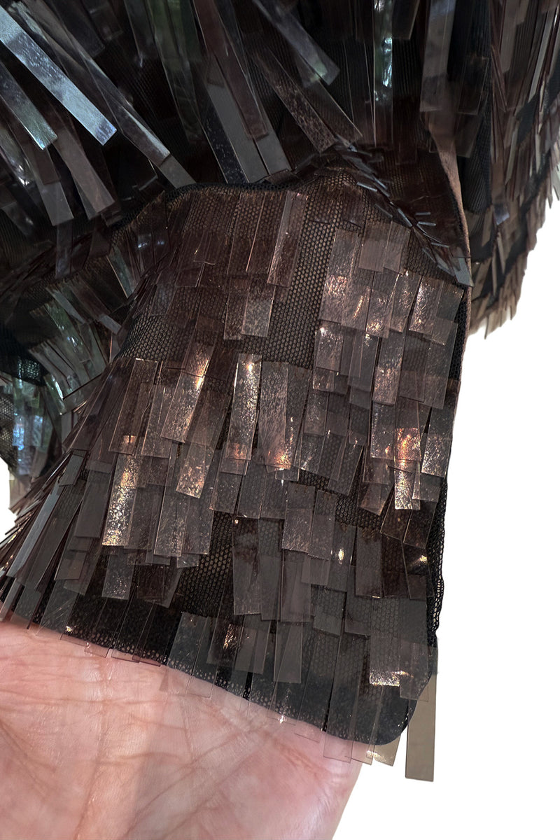 Incredible Fall 2010 Gucci by Frida Giannini Runway Look 45 Strapless Dress Covered w Pailettes & Matching Capelet