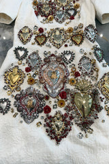 Spring 2015 Dolce & Gabbana Runway Look 48 Silk Brocade Mini Dress w Elaborate Front Embellishments