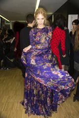 Well Documented Fall 2014 Dolce & Gabbana Runway Look 17 Woodland Creature Silk Chiffon Dress