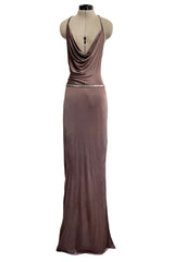 Gucci 2010-11 Deep Mauve Backless Jersey Dress