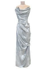 Limited Edition 2012 Vivienne Westwood Red Carpet Capsule Collection Silver Sequin Strapless Dress