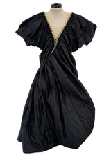 Important Fall 2009 Junya Watanabe Runway Look 29 Black Padded Nylon Dress w Gold Chain Detailing