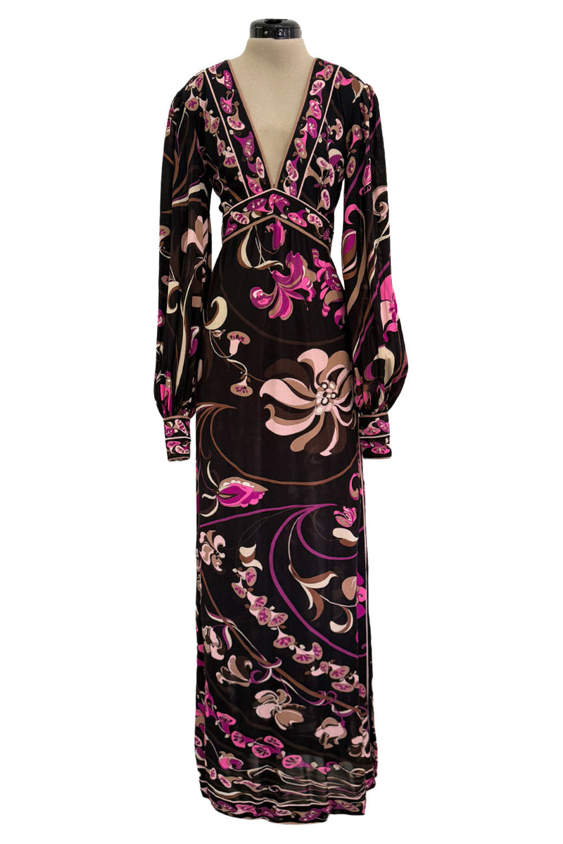 vintage emilio pucci dress 2000's Pink & Purple Geo Print Jersey THE WAY WE WORE Manhatten and New Jersey for over 43 years! (M) 1960s Emilio Pucci Teal
