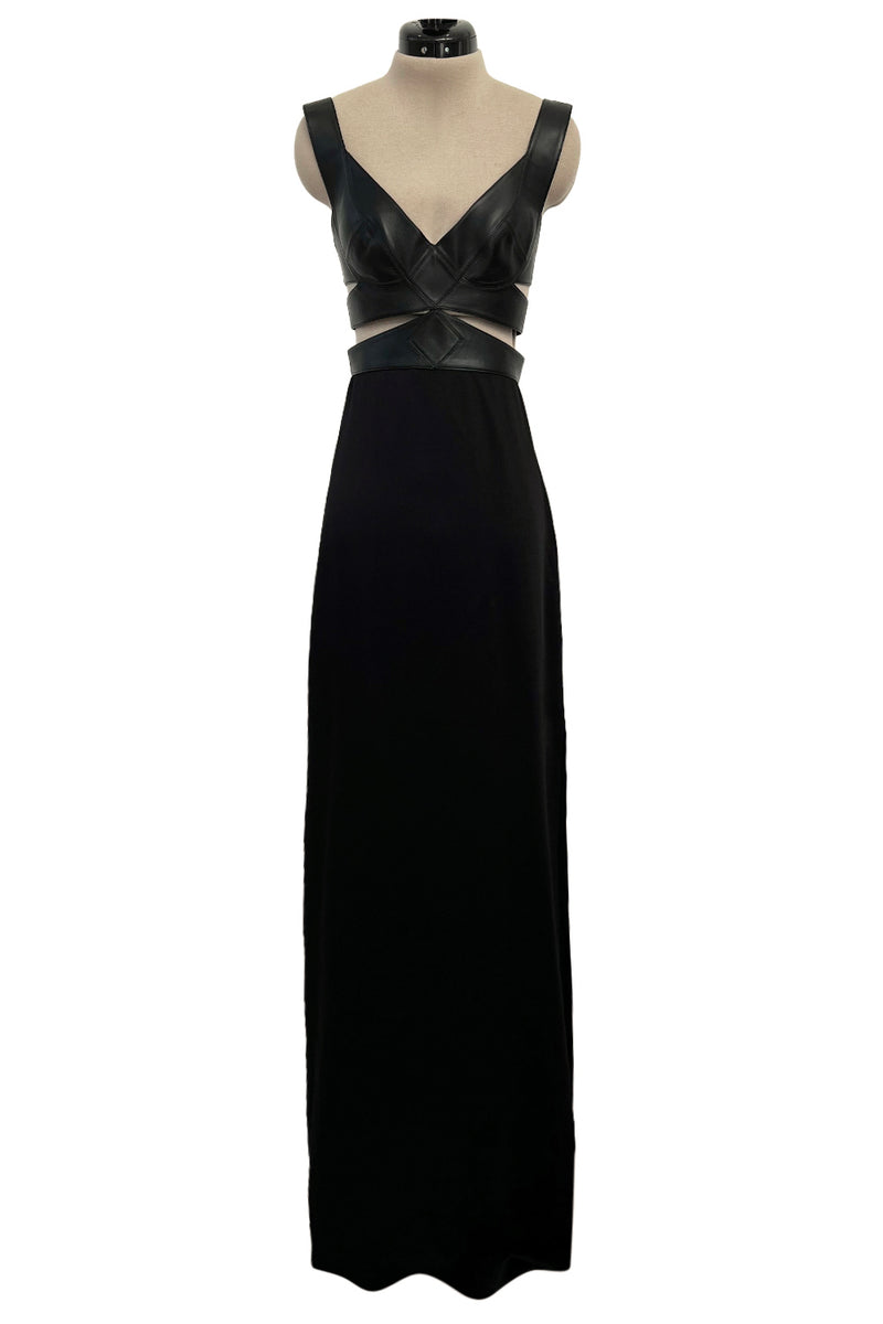 Incredible Fall 2021 Alaia Leather Cut Out Bustier Dress w Cage Back & Shrimpton Couture Incredible Fall 2021 Alaia Leather Cut Out Bustier Dress w Cage Back & Shrimpton Couture