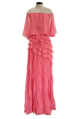 Fall 2010 Valentino Maria Grazia Chiuri & Pierpaolo Piccioli Runway Look 37 Off Shoulder Ruffle Dress