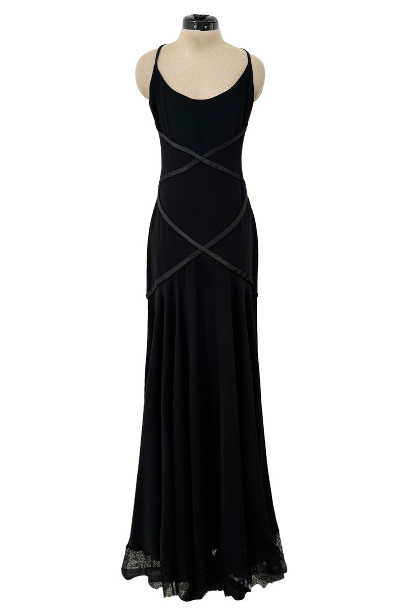 Prettiest 2000s Valentino Backless Bias Cut Dress w Ribbon Detail & La Shrimpton Couture Prettiest 2000s Valentino Backless Bias Cut Dress w Ribbon Detail & La Shrimpton Couture