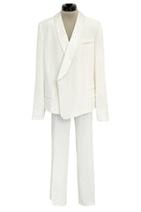 Minimalist Resort 2011 Celine by Phoebe Philo Runway Look 23 White Jacket & Pant Suit