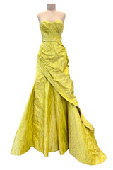 Rare Fall 2007 Nina Ricci by Olivier Theyskens Runway Look 38 Gold Metal Thread Dress