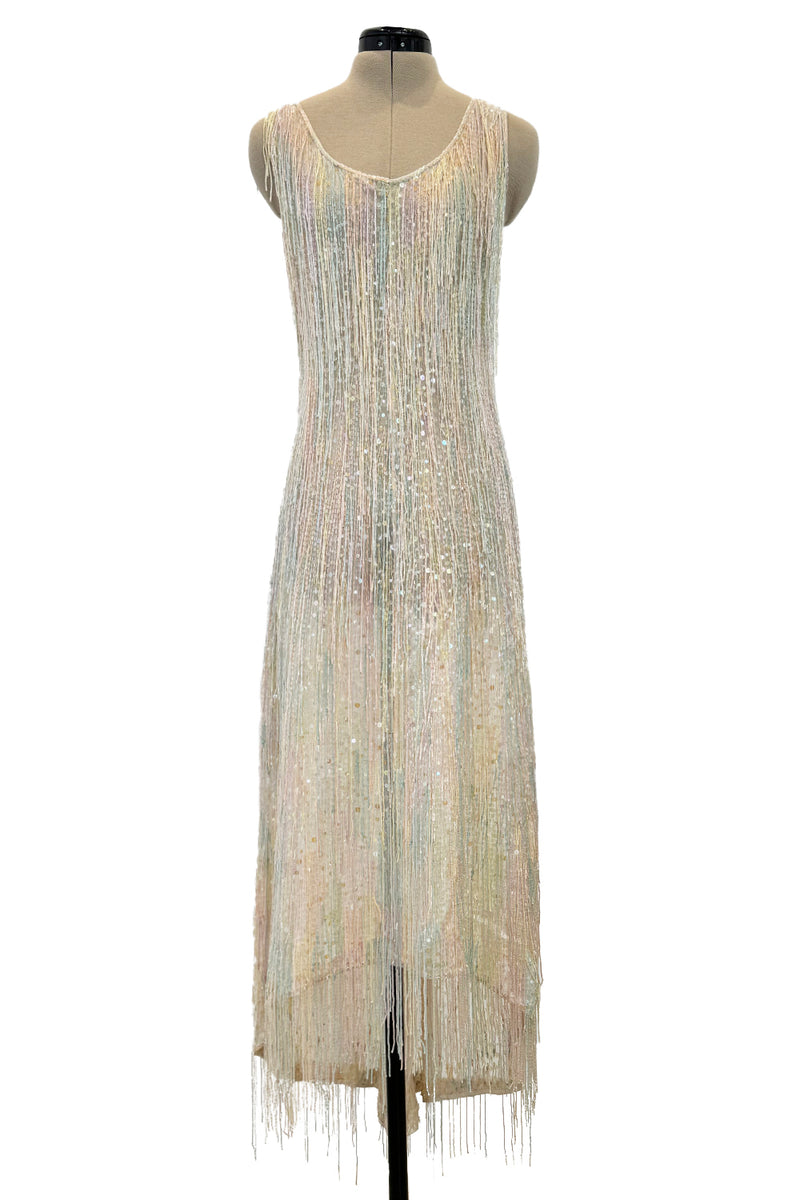 Spectacular Halston Resort 1982 Beaded Fringe Dress Shrimpton Couture Spectacular Halston Resort 1982 Beaded Fringe Dress Shrimpton Couture