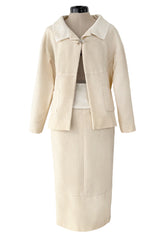 Cruise 2012 Chanel by Karl Lagerfeld Runway Look 8 Ivory Suit w Jewels, Sequin Details & Silver Thread