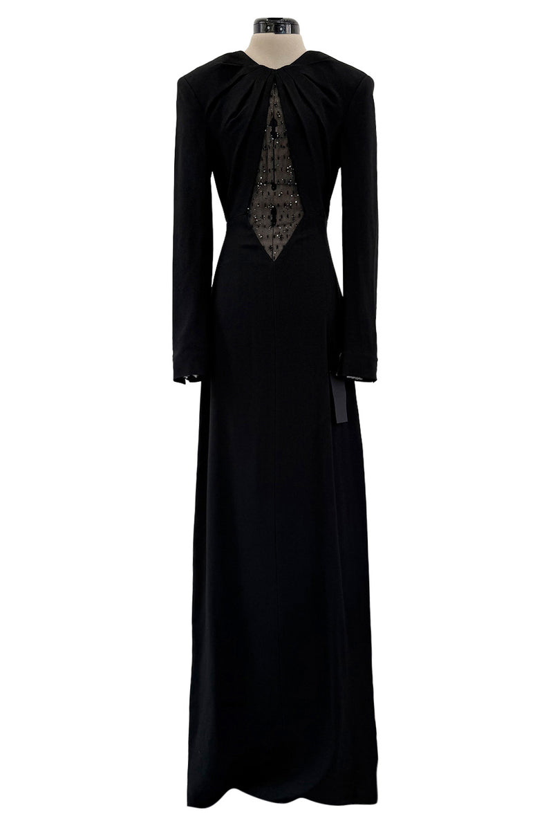 Cruise 2016 Yves Saint Laurent by Hedi Slimane Couture Black Dress w M – Shrimpton Couture