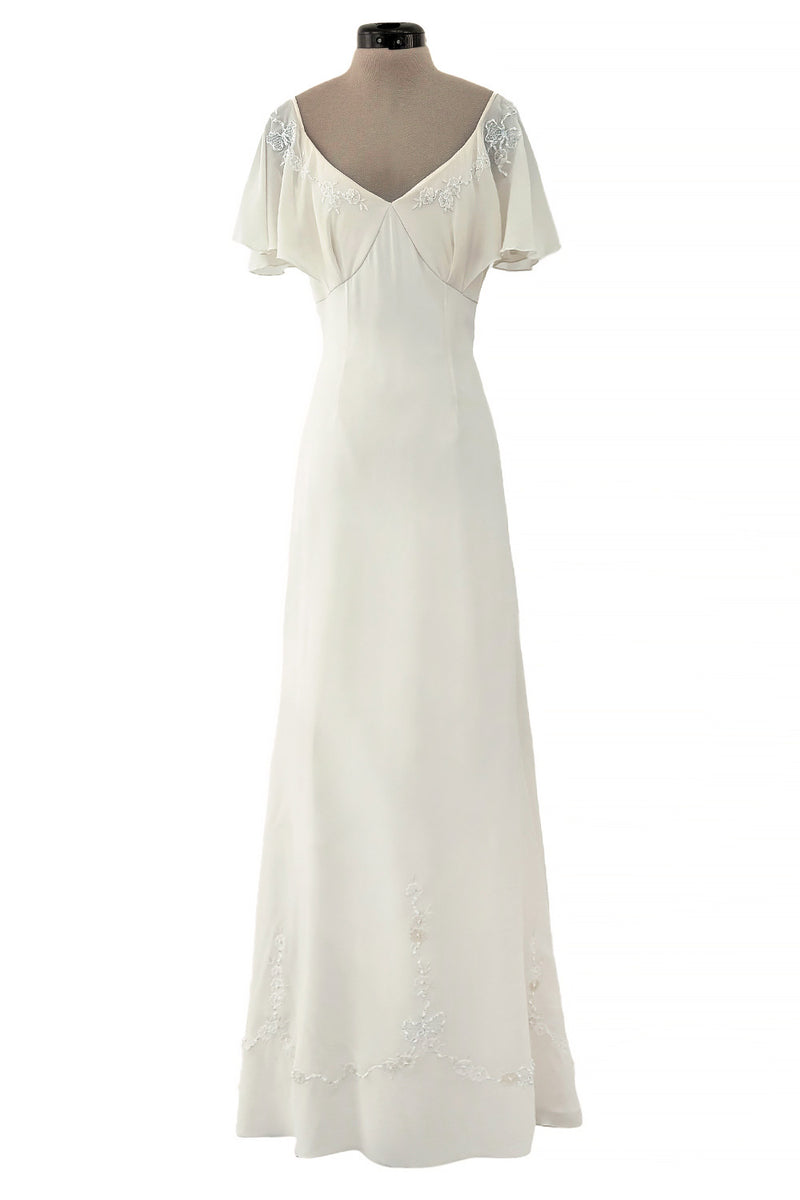 early 2000s 2000s wedding dress 90s Y2K 2000s Vintage Alfred Angelo Wedding Gown Beaded Sequined