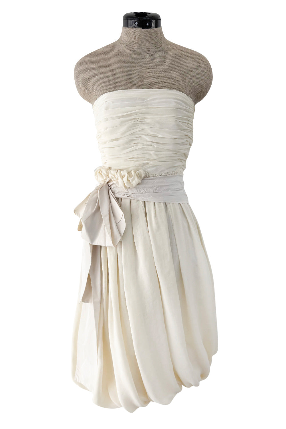 knee length dresses for ladies Vera Striped Cotton Strapless Maxi Dress main image 0