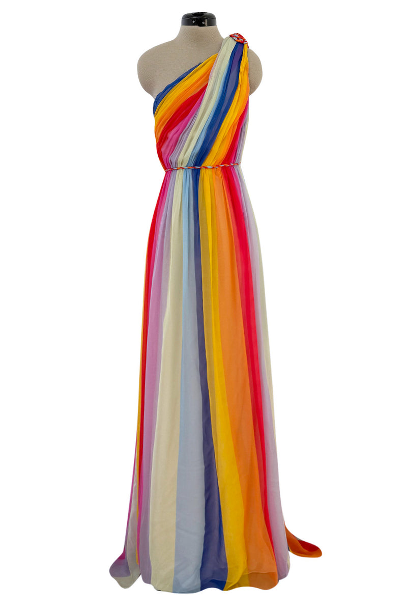 Resort 2019 Carolina Herrera by Wes Gordon Look 7 One Shoulder Rainbow Shrimpton Couture Resort 2019 Carolina Herrera by Wes Gordon Look 7 One Shoulder Rainbow Shrimpton Couture