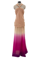 Prettiest Spring 2006 Christian Dior by John Galliano Pink Ombre Silk Chiffon Dress