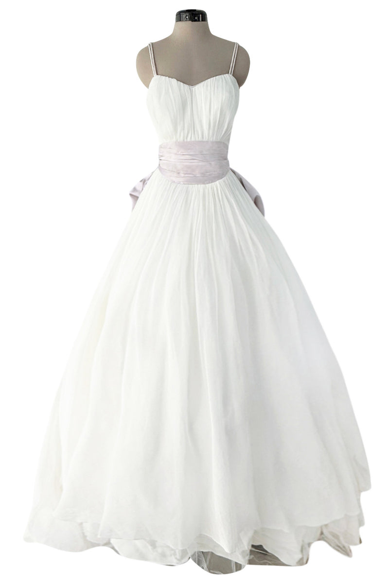 Exceptional 1999 Christian Dior 1947 Inspired Backless Net Wedding Dre – Shrimpton Couture Exceptional 1999 Christian Dior 1947 Inspired Backless Net Wedding Dre – Shrimpton Couture