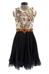 Rare Spring 2015 Dolce & Gabbana Runway Look 4 Mini Dress w Lace & Intricate Embellishment Details