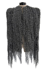Incredible Fall 2009 Giorgio Armani Prive Haute Couture Runway Look 10 Silk Fringed Jacket