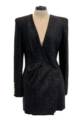 Gorgeous Fall 2013 Balmain by Olivier Rousteing New w Tags Metallic Eyelash Mini Dress