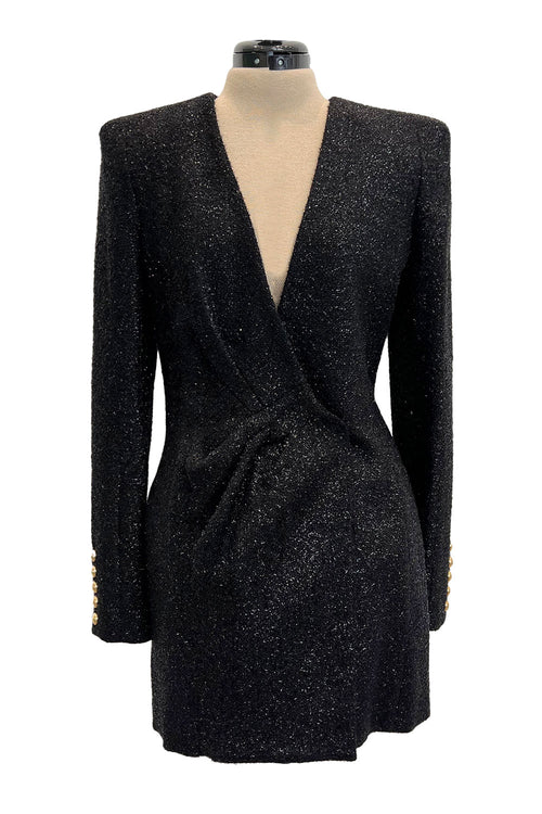 Gorgeous Fall 2013 Balmain by Olivier Rousteing New w Tags Metallic Eyelash Mini Dress