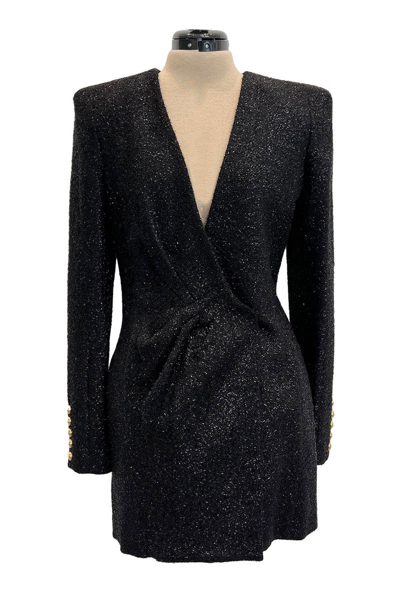 Gorgeous Fall 2013 Balmain by Olivier Rousteing New w Tags Metallic Eyelash Mini Dress