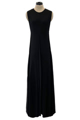 Chanel 2009 Black Jersey Cocktail Dress with Attached Pearl self Belt Size  38 at 1stDibs