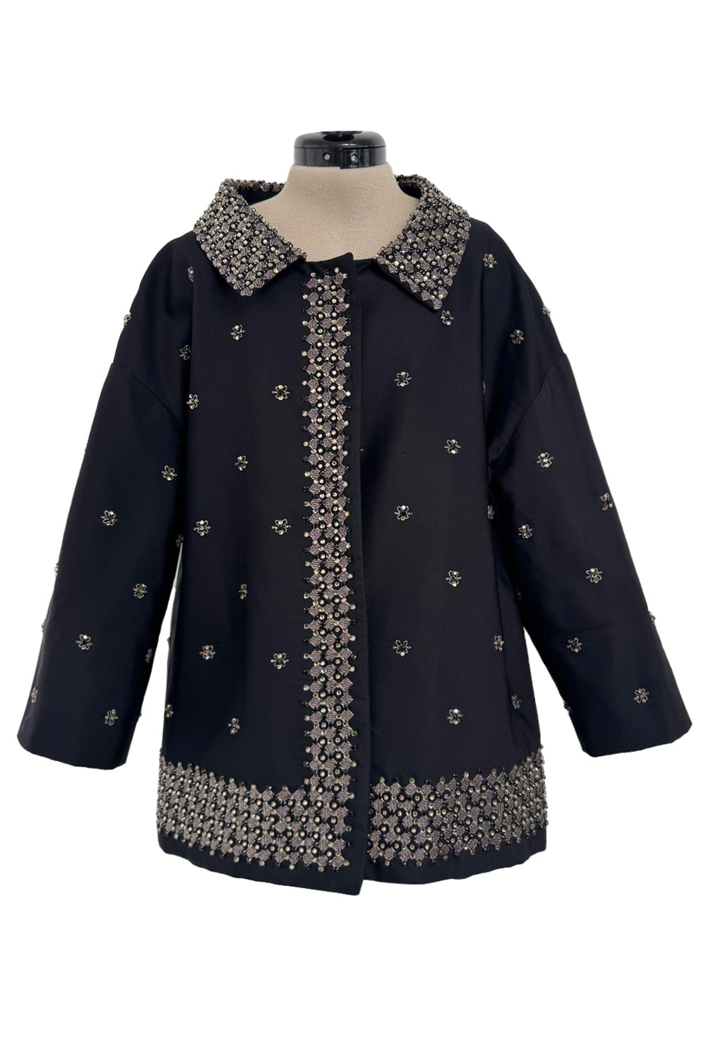 Amazing Fall 2004 Prada Runway Look 37 Black Silk Beaded