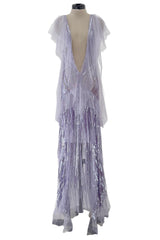 Extraordinary Spring 2012 Alexandre Vauthier Custom Sample Pale Lavender Silk Net & Sequin dress
