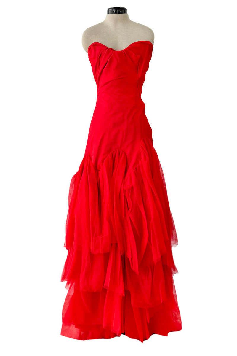 Spring 2012 Vivienne Westwood Runway Look 48 Red Silk Tulle Corset Dre Shrimpton Couture Spring 2012 Vivienne Westwood Runway Look 48 Red Silk Tulle Corset Dre Shrimpton Couture