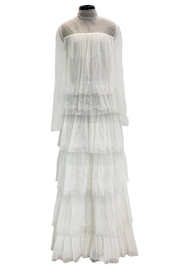 Prettiest Fall 2015 Valentino by Pierpaolo Piccioli & Maria Grazia Chiuri White Lace & Net Dress