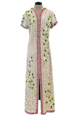 Exquisite 1960s Mr Blackwell One Off Highly Detailed & Embellished Ivory Sheath Dress